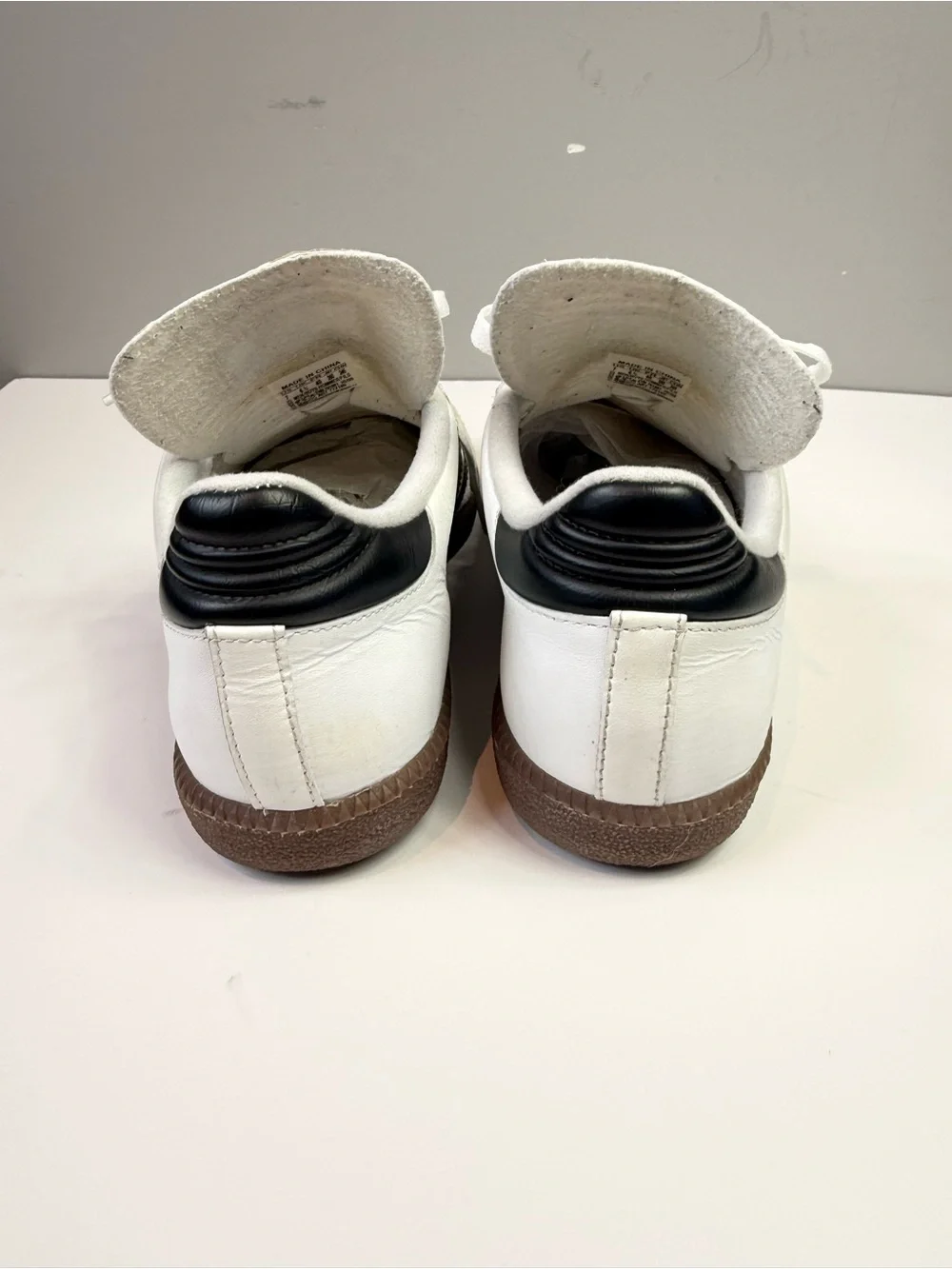 Adidas Samba OG Sneakers Size 7 White Black Gum Sole - Picture 4 of 6